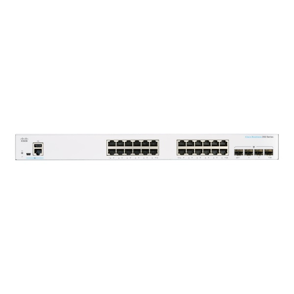 Cisco CBS350-24T-4G 24x GbE LAN 4x SFP port L3 menedzselhető switch - 2