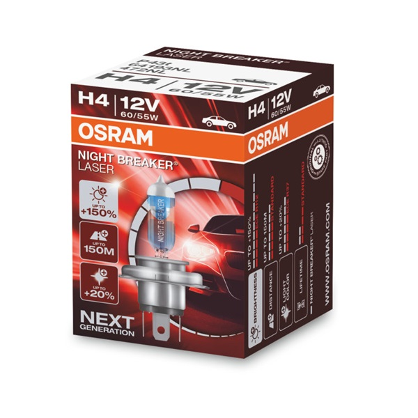 Osram Night Breaker Laser 64193NL H4/12V/60W/4050K fényszóró Osram Night Breaker Laser 64193NL H4/12V/60W/4050K fényszóró - 2